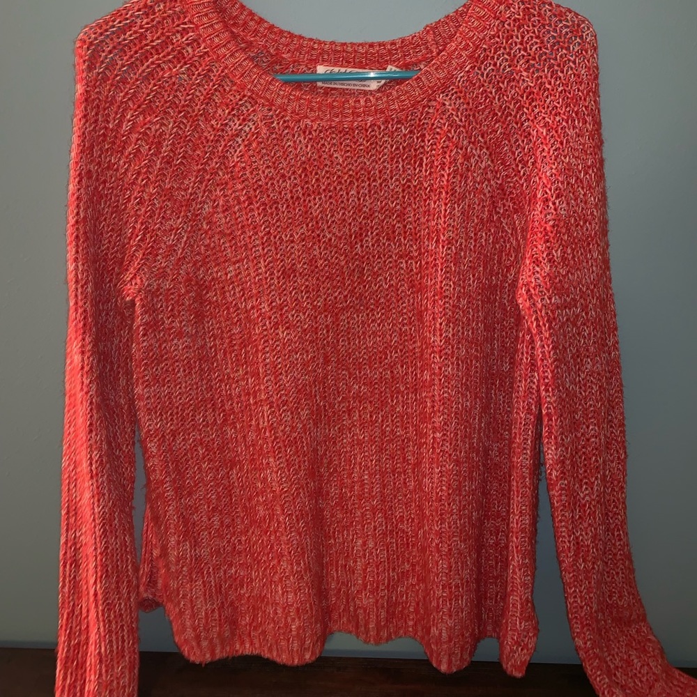 Orange Crotchet Sweater